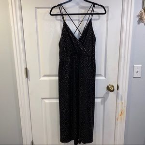 H by Halston Metallic Midi Wrap Dress